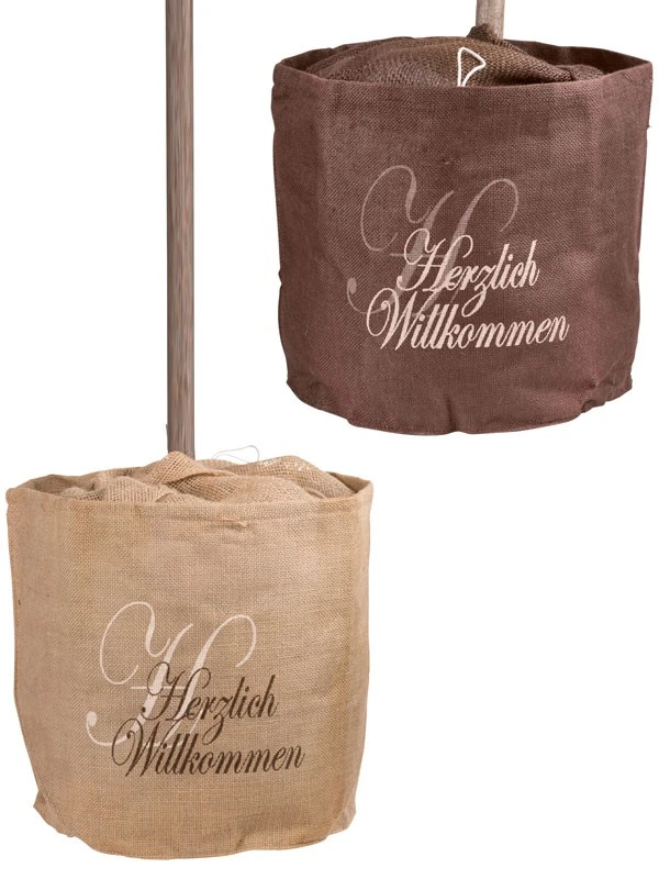 Jute-Übertopf "Herzlich Willkommen" – Bild 3