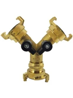 Schnellkupplung Y-Verteiler Mit Absperrhahn (Art.Nr. 571294)